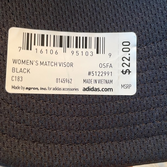 Adidas women’s aero ready match visor black - Picture 8 of 8